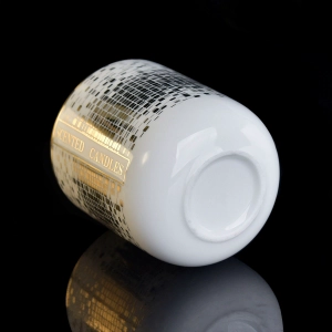 White Color Ceramic Candle Jars With Lids