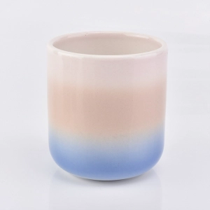 Portacandele in ceramica graduale arcobaleno