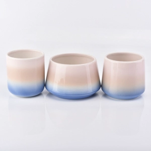 Portacandele in ceramica graduale arcobaleno