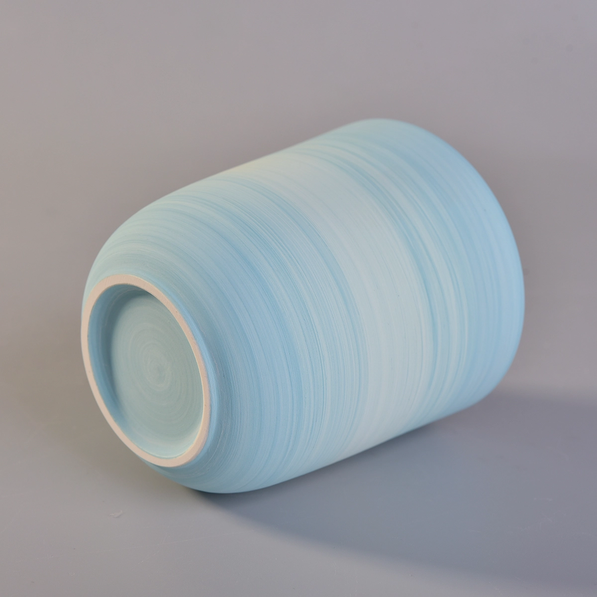 10oz Ceramic Candle Holder With Spray Colors