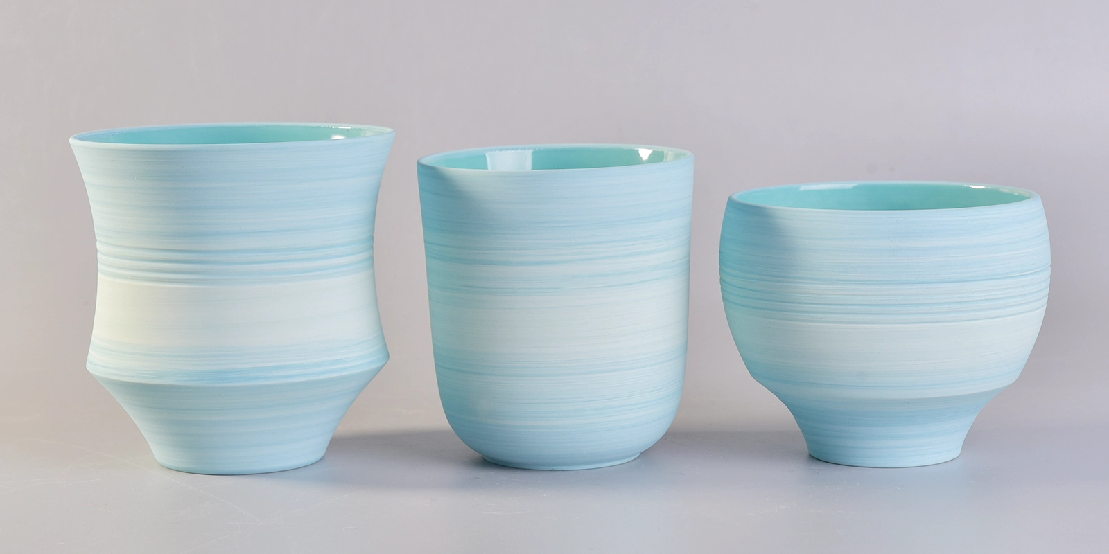 10oz Ceramic Candle Holder With Spray Colors