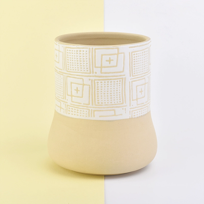 Luxury ceramic candle jars customized candle holder wholesales