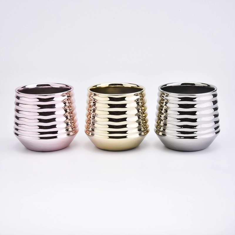 New Arrival Gold Ceramic Candle Jars New Arrival Gold Ceramic Candle Jars
