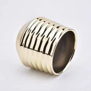 386ml New arrival Gold Ceramic Candle Holders
