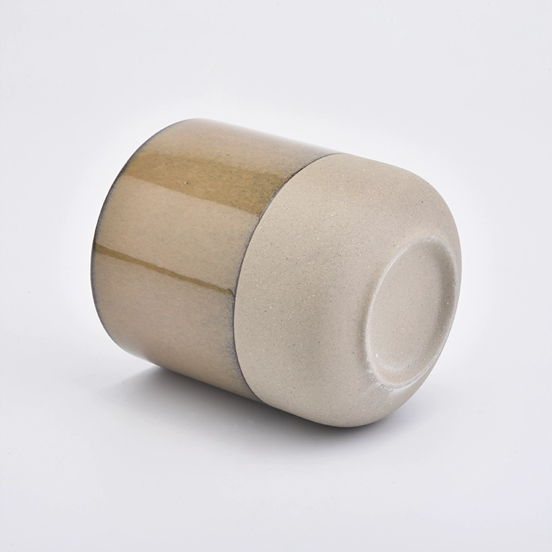 cylinder amber glazing 10oz ceramic candle holders cylinder amber glazing 10oz ceramic candle holders