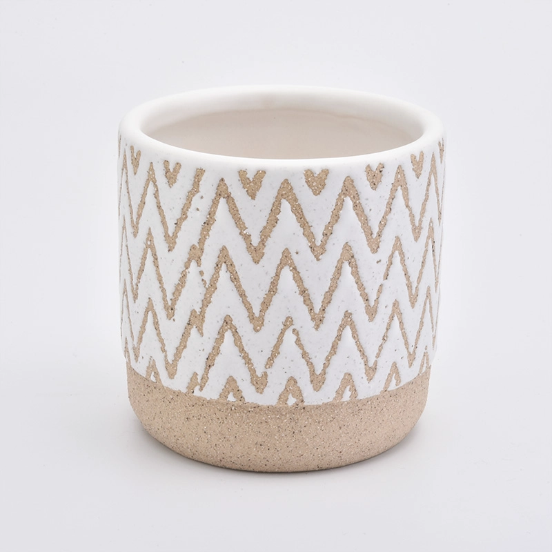 20oz Yellow Ceramic Candle Holders for Home Decoration Wholesales