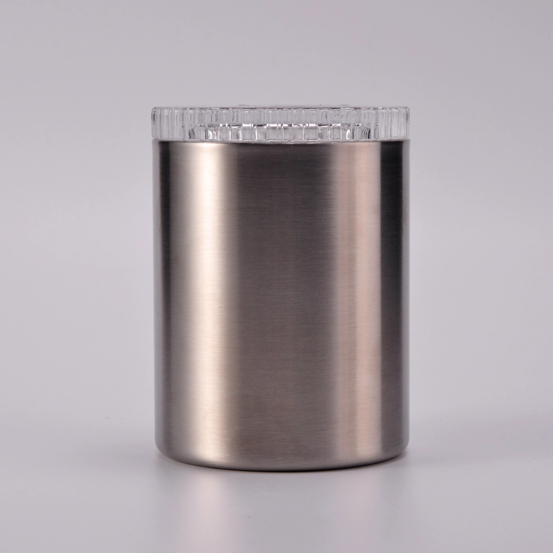 High quality double wall stainless steel candle jars with lids High quality double wall stainless steel candle jars with lids