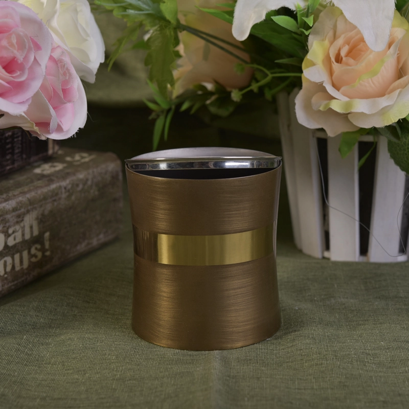 High quality copper plating scented wax stainless steel candle jars