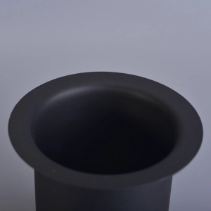Portacandele in metallo inossidabile nero opaco per la decorazione