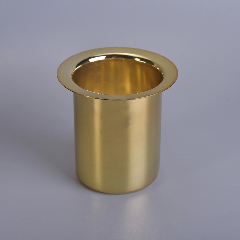 Wholesale Home Decoration Metal Vessels For Gold Plating Stainless Steel Candle Jars Holders Wholesale Home Decoration Metal Vessels For Gold Plating Stainless Steel Candle Jars Holders