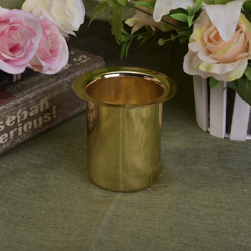 Wholesale Home Decoration Metal Vessels For Gold Plating Stainless Steel Candle Jars Holders Wholesale Home Decoration Metal Vessels For Gold Plating Stainless Steel Candle Jars Holders