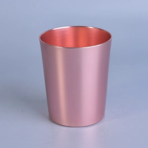 New arrived 10oz rose gold metal candle jar