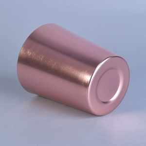 New arrived 10oz rose gold metal candle jar