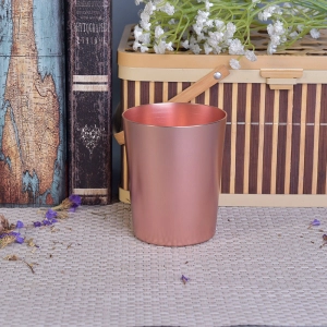 New arrived 10oz rose gold metal candle jar