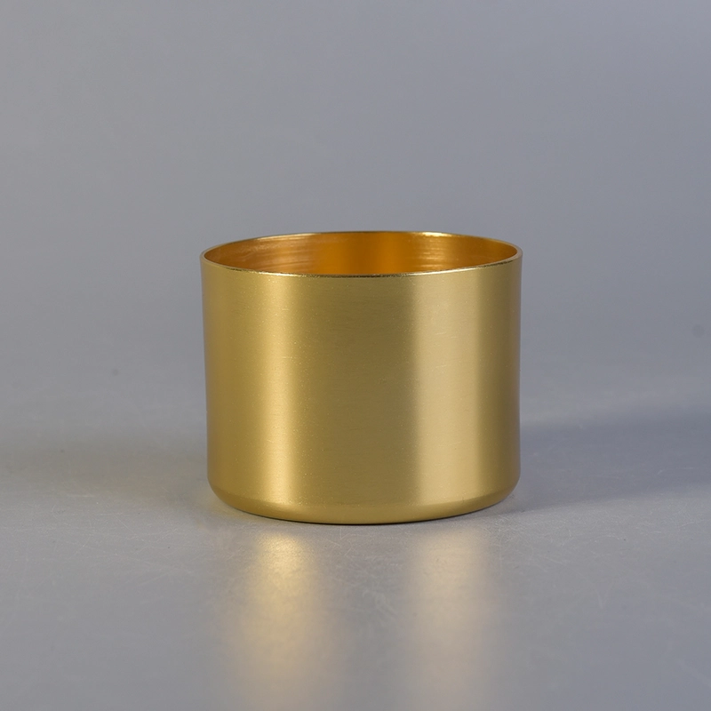 Gold aluminum metal candle holders votive candle jar 