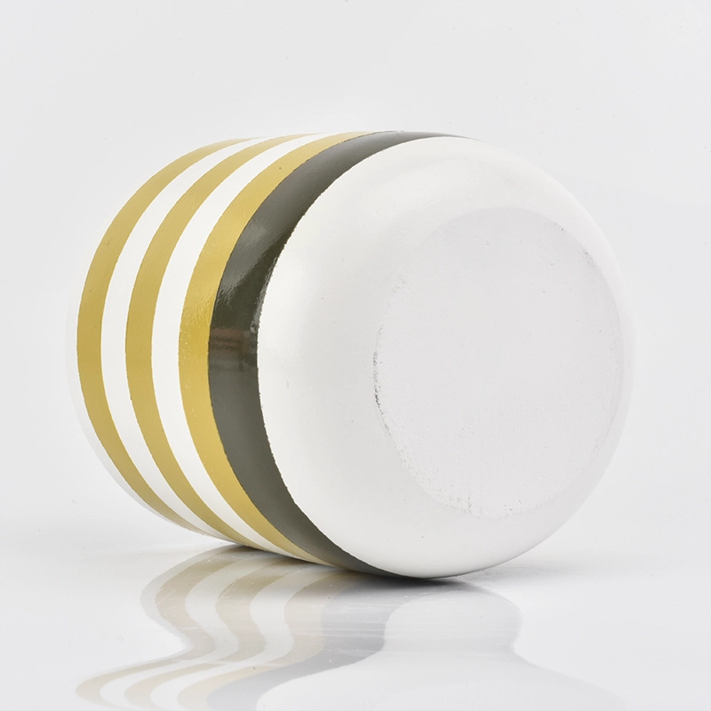 9oz hand painting concrete candle jars with round bottom