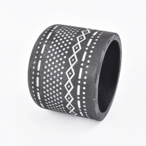 Black Cement Candle Jars Wholesale