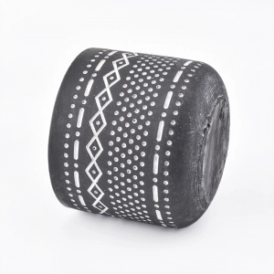 Black Cement Candle Jars Wholesale