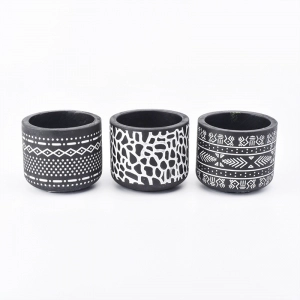 Black Cement Candle Jars Wholesale