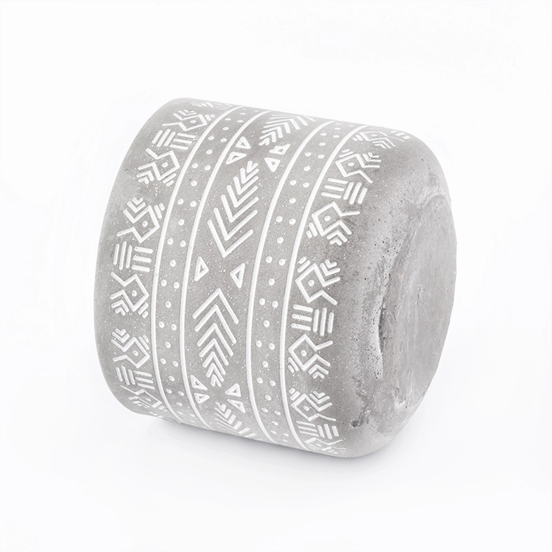 simple nordic style cement concrete candle holder for home decor 
