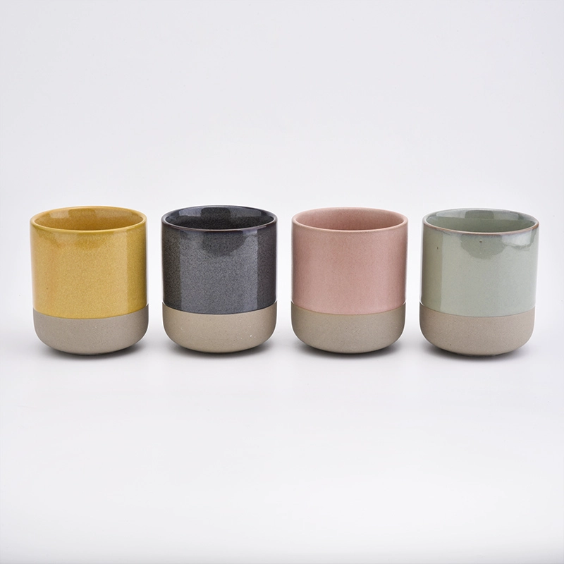 colorful ceramic candle holders