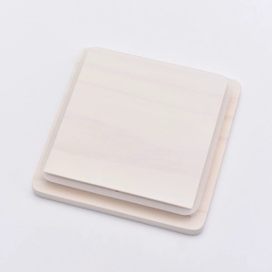 Square wood lid with logo for candle jars