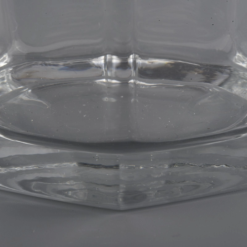 8OZ luxury square glass candle holder for wedding in bulk