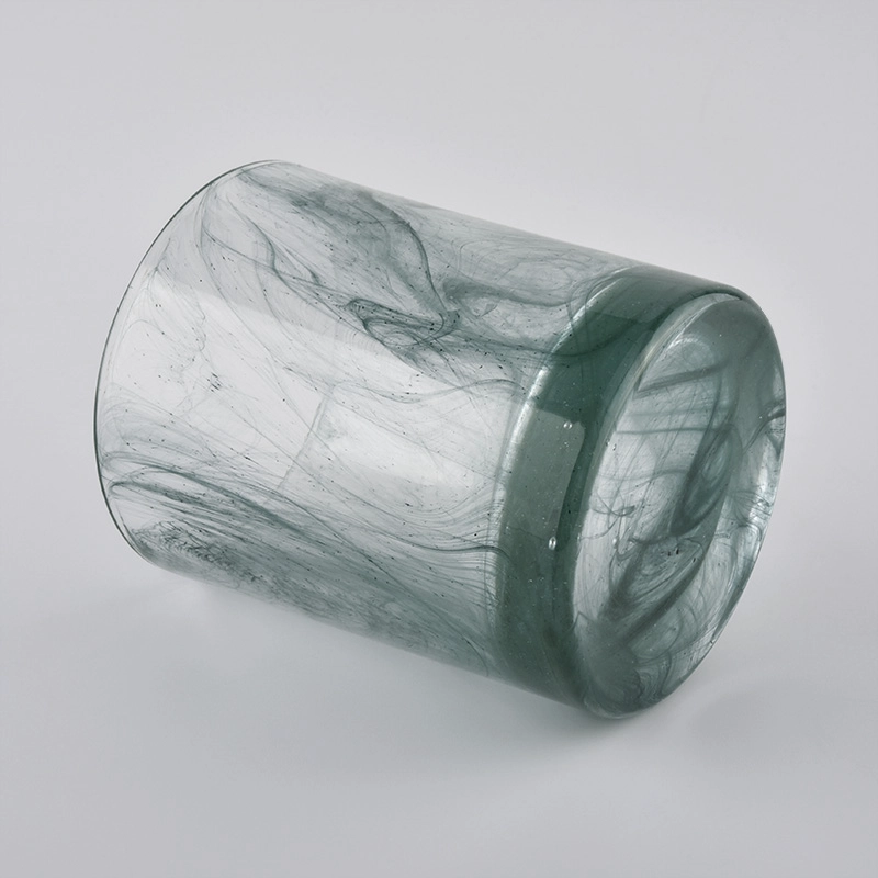 Porte-bougie en verre de luxe de cylindre de peinture d\'encre 200 ml pour la vente en gros