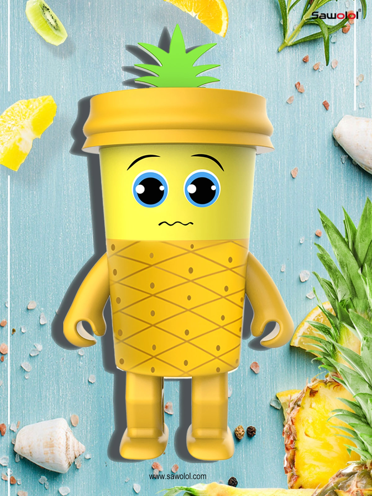 Scatena la tua festa con l'altoparlante danzante a led ananas della frutta!