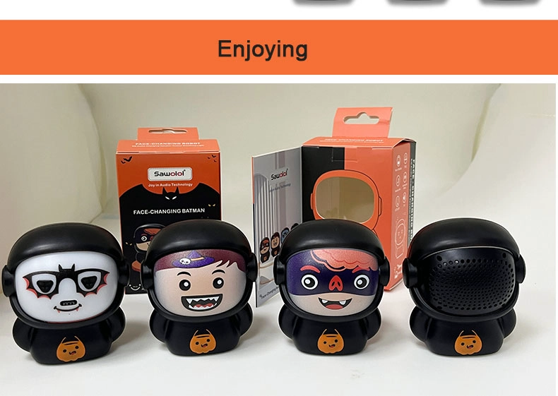 Sorpresa di Halloween! Altoparlante Bluetooth Batman che cambia volto, illumina la tua notte