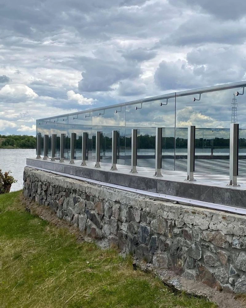 Nouveau design Balustrade en acier inoxydable court pour la balustrade en verre