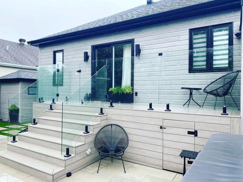 Canada verstelbare glazen spie met 4 ovale gaten voor frameloze zwembadafrastering glazen balustrade