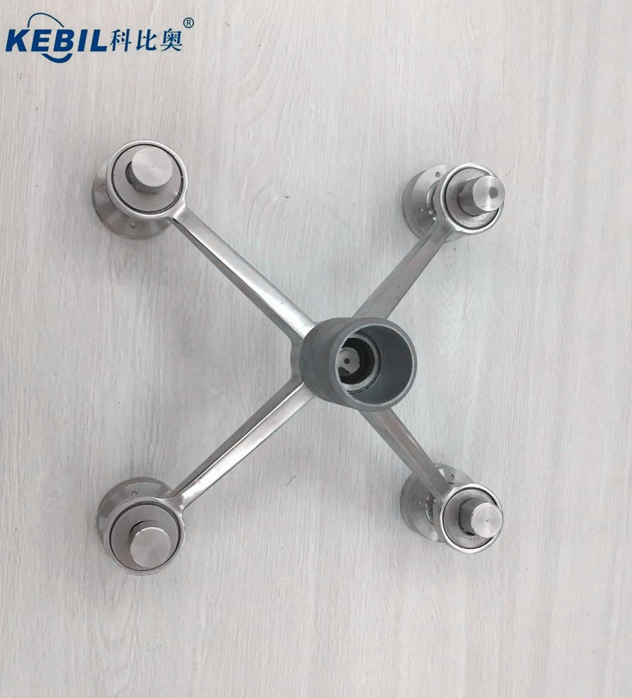 Mur-rideau 200mm, type K, raccord araignée en verre en acier inoxydable