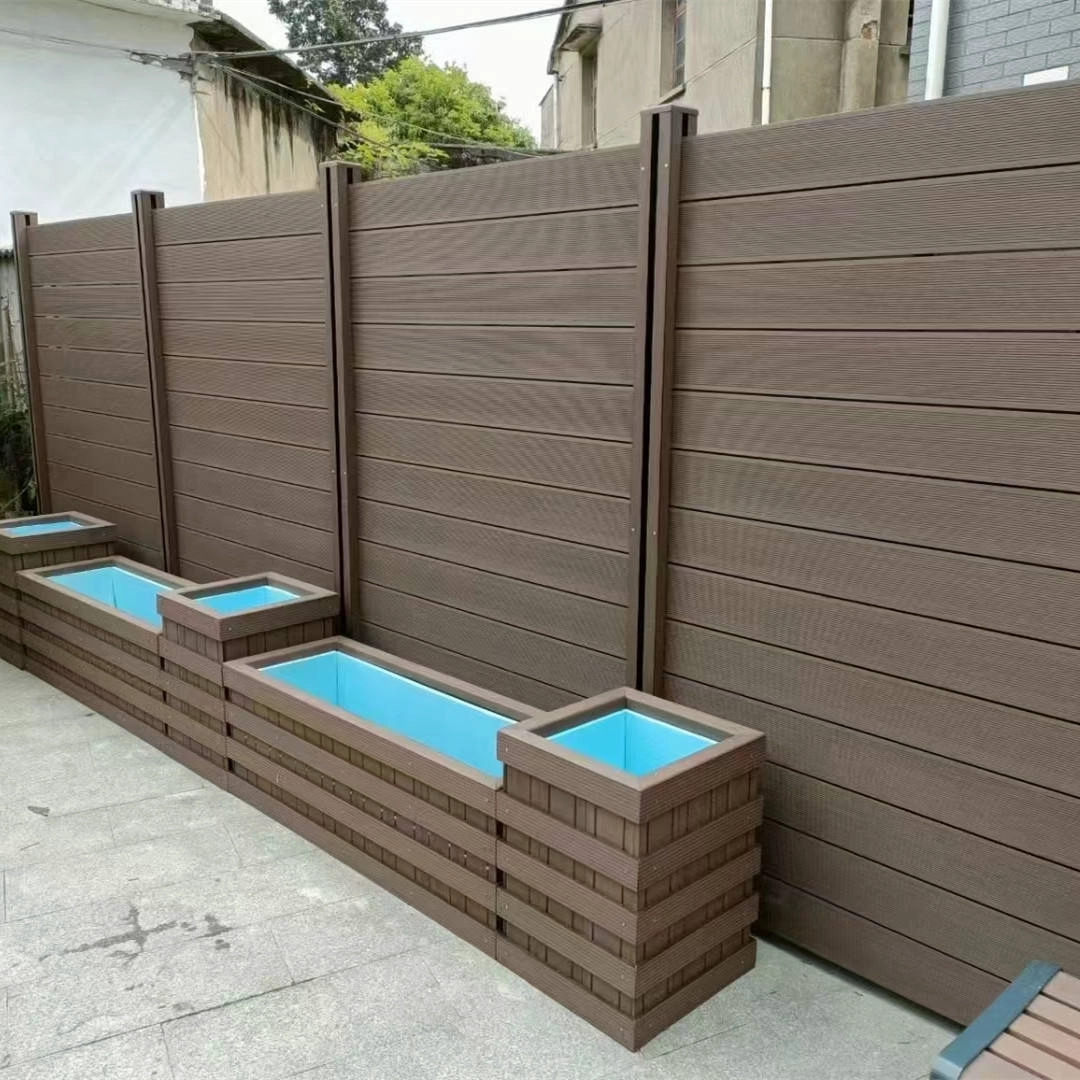 Paneles de cercado de madera para jardín, balcón, jardín, impermeable, resistente a los rayos UV, cerca de WPC para el hogar, fabricación China