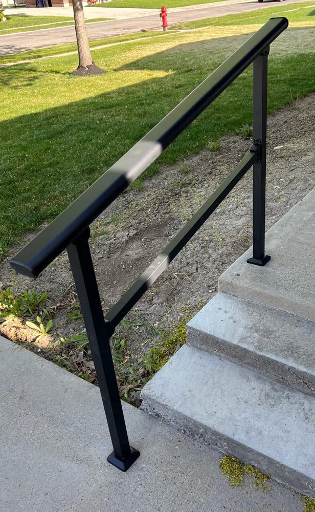 Hand Rails for Outdoor Steps,3 Step Stair Handrail & Indoor Stair Railing Kit