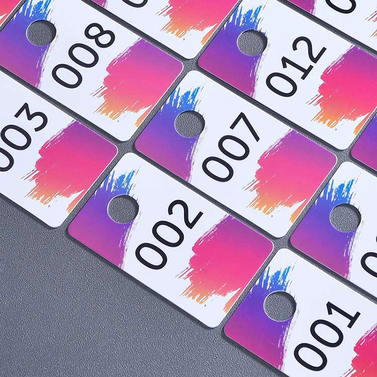 China Wholesale Custom Hot sale Live Sale Clothes Hanger Tags Plastic Number Hanger Cards manufacturer