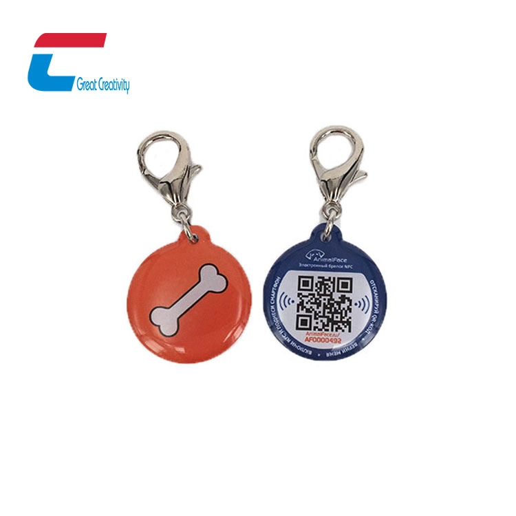 China Benutzerdefinierter QR-Code und URL, programmierbare Epoxid-NFC-Haustiermarken Hersteller