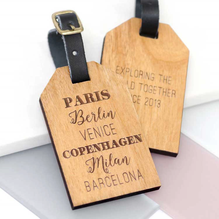 China Custom Wooden Gift Labels Wooden Travel Tag Manutacturer manufacturer