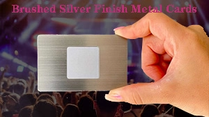 What exactly is a brushed silver finish metal cards?