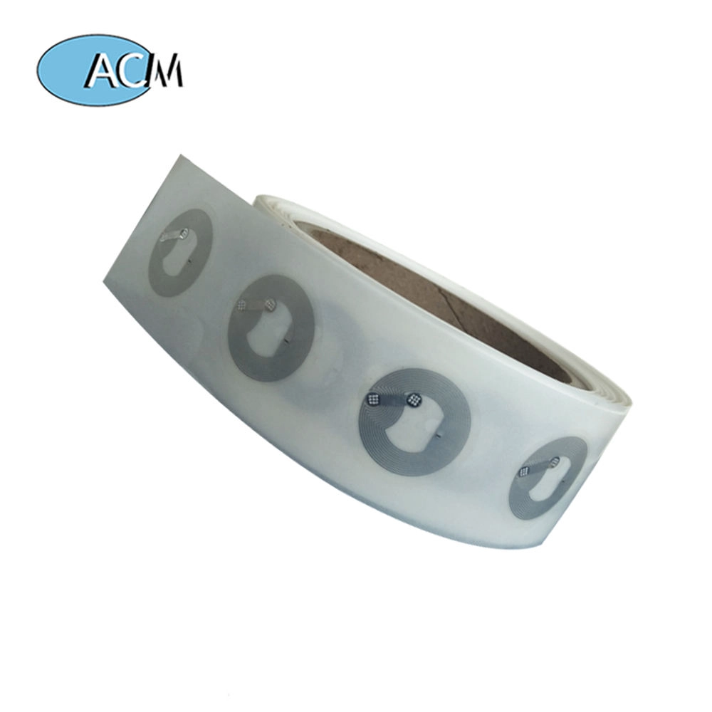 China Customized Size Logo Printing 13.56Mhz Wet Label Adhesive RFID Smart Tag Dry Passive Paper Tag213 NFC Sticker manufacturer