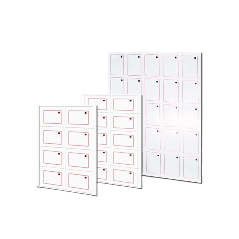 China RFID UHF Inlay Sheets Manufacturer Antenna Label Customized Layout 13.56MHz White RFID Card PVC Prelam Inlay Sheet manufacturer