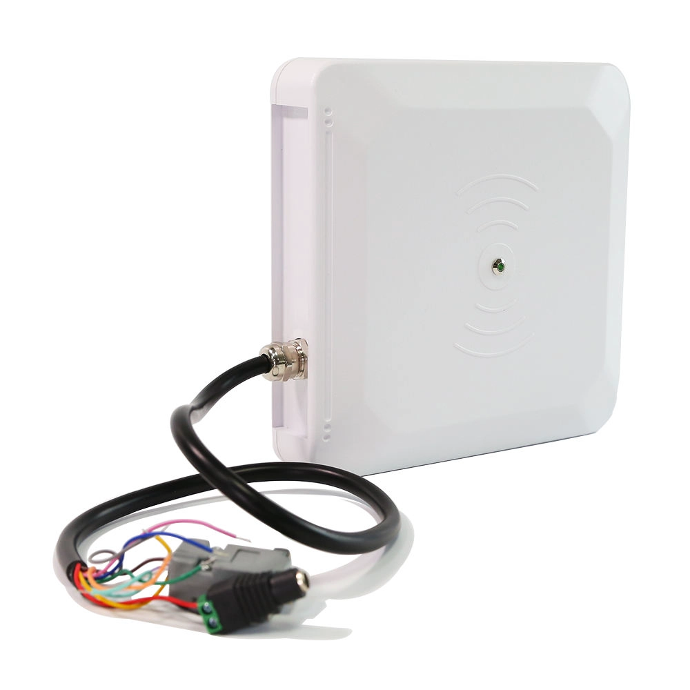 8dbi অ্যান্টেনা RS232/RS485/Wiegand26 পোর্ট সহ UHF ইন্টিগ্রেটিভ 5-7 মিটার লং রেঞ্জ RFID রিডার