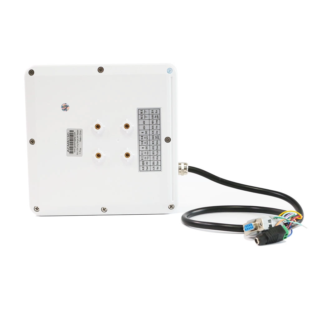 8dbi অ্যান্টেনা RS232/RS485/Wiegand26 পোর্ট সহ UHF ইন্টিগ্রেটিভ 5-7 মিটার লং রেঞ্জ RFID রিডার