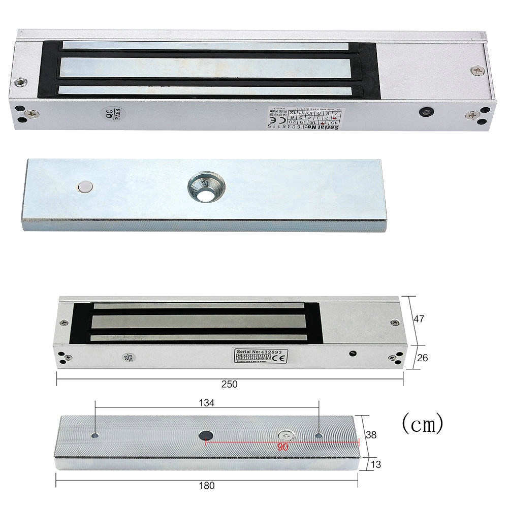 China Single Door Access Locker 280KG Electromagnetic Lock 12 volts Electric Magnetic EM Lock manufacturer