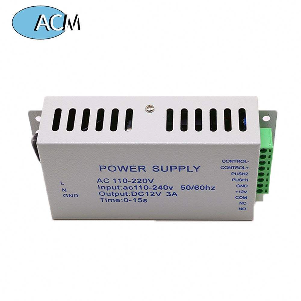 Neue Türschloss-Stromquelle, Zugangskontrollsystem, Schalter 110–240 V auf DC 12 V, 3 A, zeitverzögerte Stromversorgung
