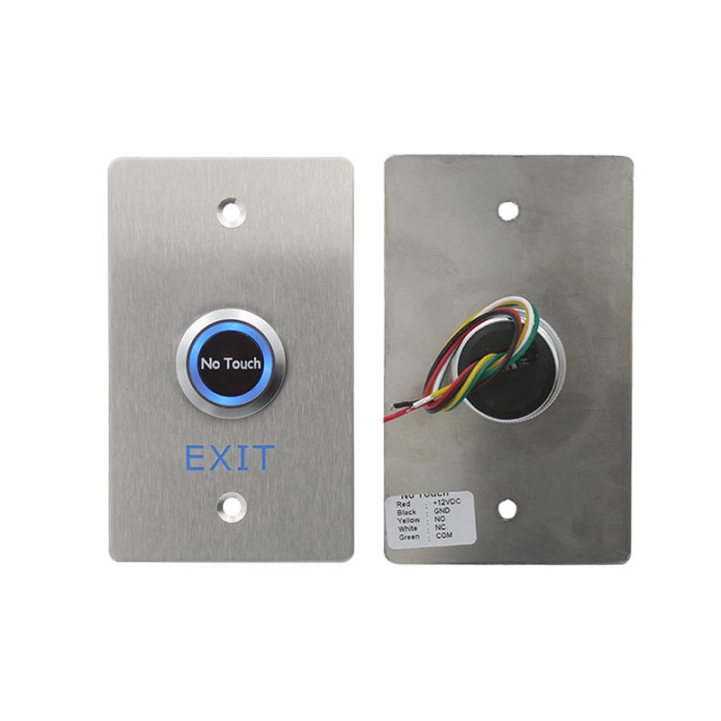 Metal Stainless Infrared No Touch Door Exit Push Button Switch Contactless Exit Button With Led Indicator