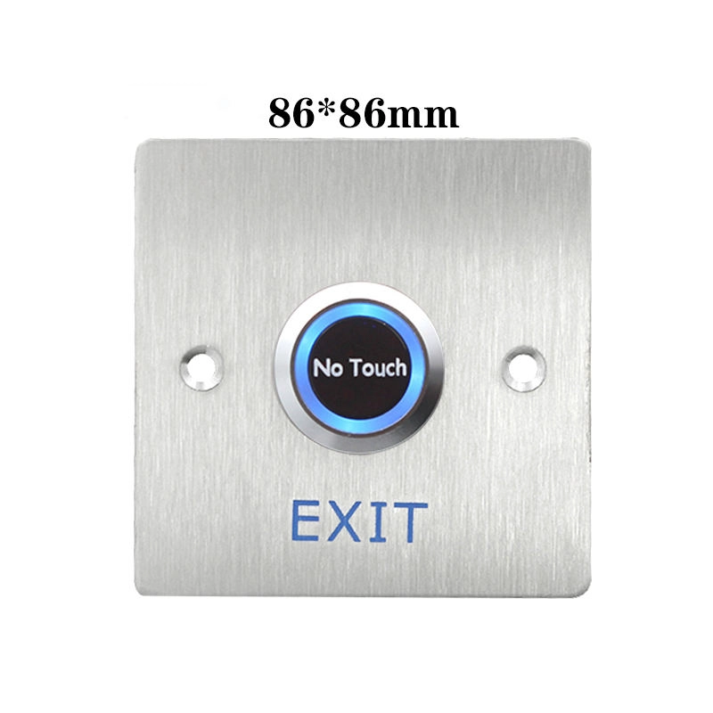 Metal Stainless Infrared No Touch Door Exit Push Button Switch Contactless Exit Button With Led Indicator