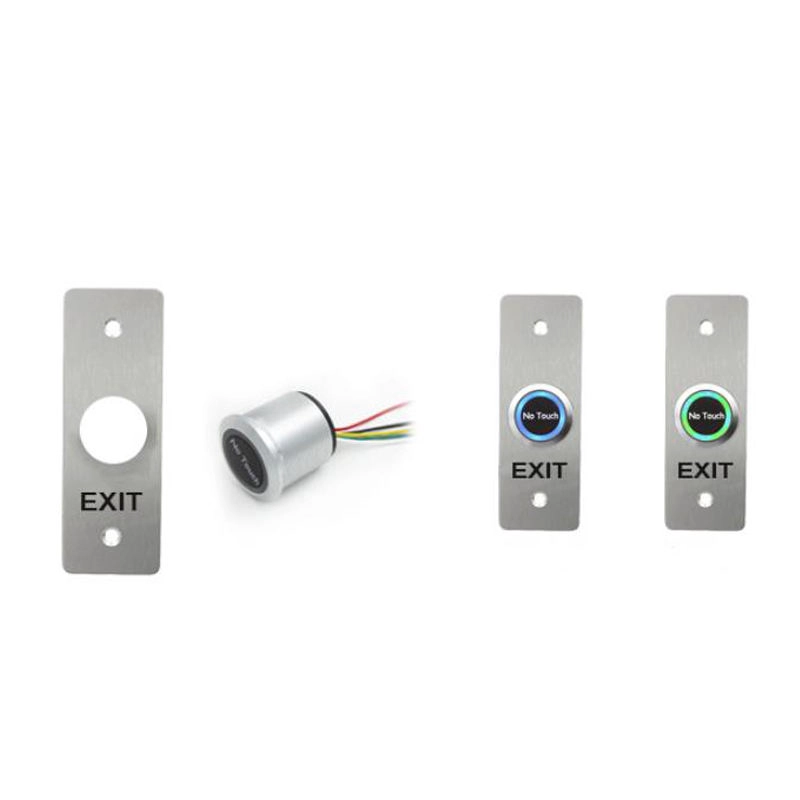 Metal Stainless Infrared No Touch Door Exit Push Button Switch Contactless Exit Button With Led Indicator