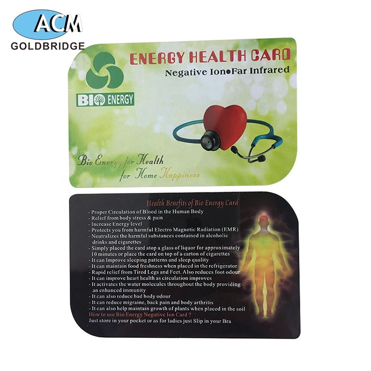 Tsina Terahertz card Quantum energy scalar negative ion bio nano energy card na may negative ions 2000-3000cc mabuti para sa pangangalaga ng katawan Manufacturer
