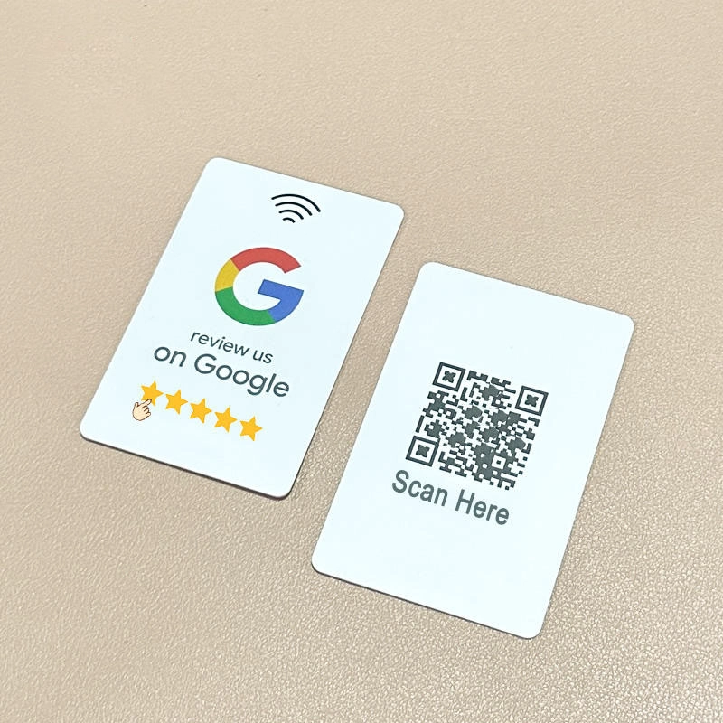 الصين بطاقة عمل بلاستيكية مخصصة لوسائل التواصل الاجتماعي من نوع NFC Chip لمراجعة Google الصانع